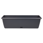 Northcote Pottery 62 x 17cm Charcoal Ribbed Self Watering Trough