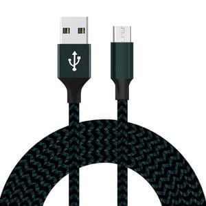 Catzon 1M Nylon Braided Fast Charging Micro USB Cable-Navy