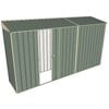 Build-a-Shed 0.8 x 3.7 x 2m Skillion Single Hinged Door Shed with Single Sliding Side Door - Green