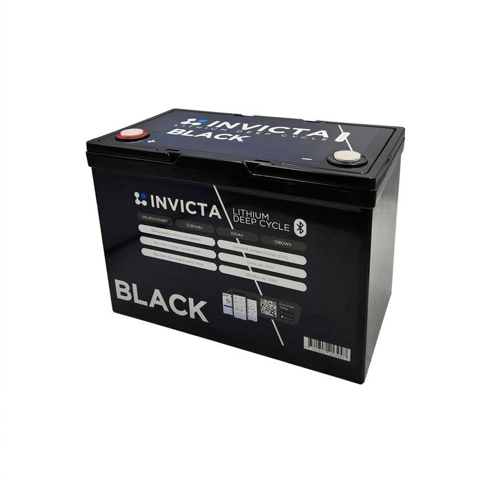 Invicta Black 12V 100Ah Bluetooth
