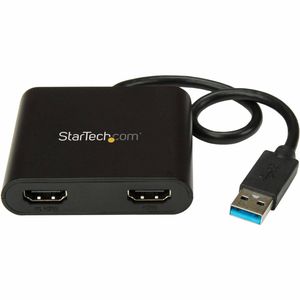 StarTech USB 3.0 to Dual HDMI Adapter – 1x 4K & 1x 1080p – External Graphics Card for Displays
