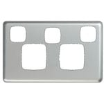 HPM Excel Double Powerpoint with Extra Switch Coverplate - Matt Silver