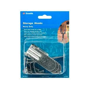 ZENITH 25kg Large Tool Storage Hooks Zinc Plated 6 Pack