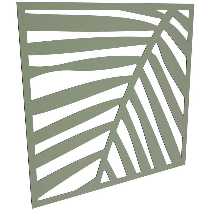 ProtectorAl 300-1200 x 300-1200mm Pale Eucalypt Palm Unframed Solid Aluminium Decorative Panel 