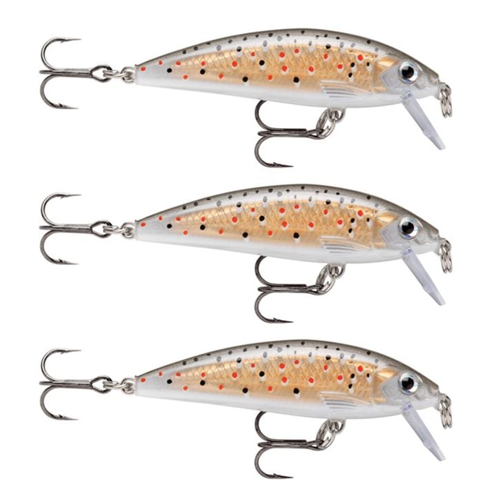 3x Rapala 7cm X Rap Countdown Sinking Minnow Fishing Lures - Trout
