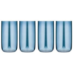 2x 2pc Tempa Verity Highball Tumbler Drinking Glass Set - Sapphire