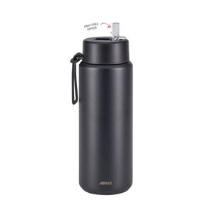 Avanti HydroUltra Insulated Water Bottle with Strap 1L - Black