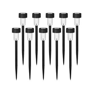 Click 26.5cm Matte Black Stainless Steel Pathway Light - 10 Pack