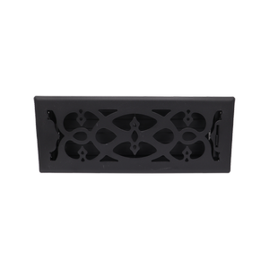Accord 10 x 30cm Matte Black Victorian Floor Register