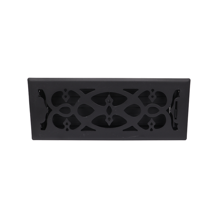 Accord 10 x 30cm Matte Black Victorian Floor Register