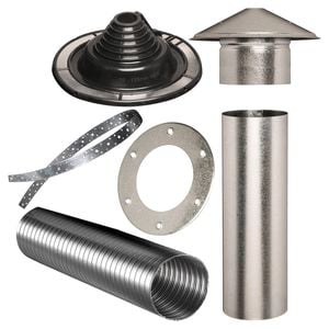 Abey 125mm Steel Roof Rangehood Flue Kit