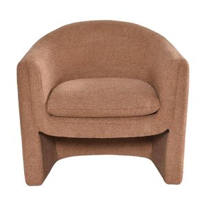 Elm Fabric Accent Chair Occasional Armchair Cinnamon Brown