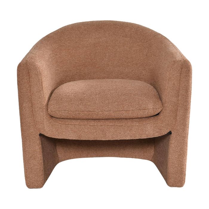 Elm Fabric Accent Chair Occasional Armchair Cinnamon Brown