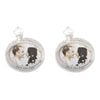 2PK Gibson Gifts Silver Engagement Ring Photo Frame Round