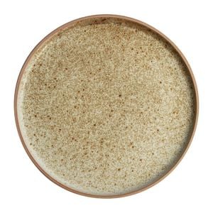 Olympia Flat Round Plates Canvas Wheat 250mm Pack Of 6 Commercial Tableware Stoneware