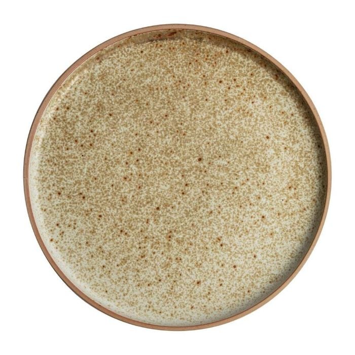 Olympia Flat Round Plates Canvas Wheat 250mm Pack Of 6 Commercial Tableware Stoneware