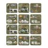 2x 6pc Ashdene Land Down Under Canberra Cork Drinking Mat Coaster 11x9.7cm