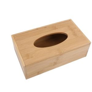 Bamboo Tissue Box Holder for Standard Flat Tissue Boxes