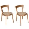 Sk Designer Living | Pack Of 2 | Replica Passoni Pagaia Dining Chair | Bamboo - Natural