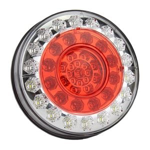 Sunrise Led Round Combo Light 122mm Diameter Multi Volt 12/24v - Indicator - Led122ra