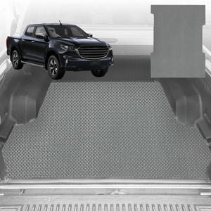 6D Diamond Ute Tub Mat for Mazda BT-50 Dual Cab (UP UR) 2011-2020 (with Spray on Liner or no Liner) - Grey