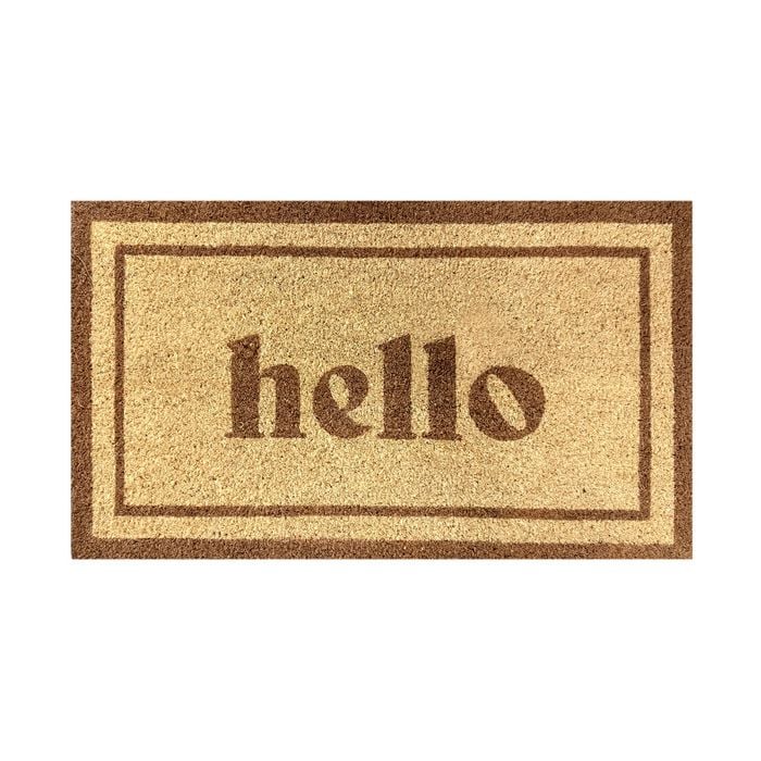 Madras Link 40 x 70cm Hello Mocha Coir Mat