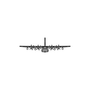 Ignite Laser Lockheed MC-130J - Special Operations Transport Aircraft Silhouette Metal Wall Art Coated Black 15.7 inch - 40 cm