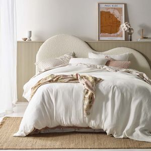 Hugo White Cotton Gauze Quilt Cover Set