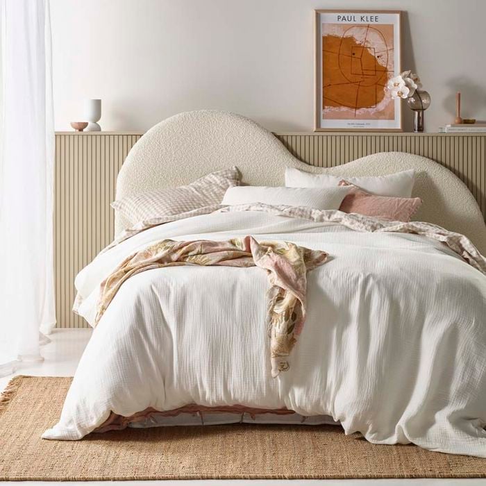 Hugo White Cotton Gauze Quilt Cover Set