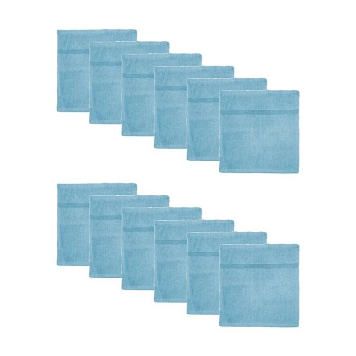 12PK Capri Soft Absorbent Facewash Bathroom Washcloth Towel 30x30cm Sky Blue
