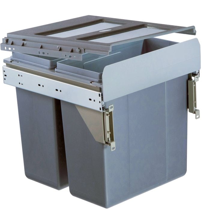 Kaboodle 2x16L Side Mount Pullout Bin Suit 400mm Base Cabinet