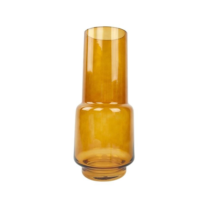 Urban Tommy Abstract 28cm Glass Flower Vase Large - Rust