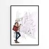 Lady With Red Bag Fashion Store Art   Print 100% Australian Made 90 x 120cm   (Poster)