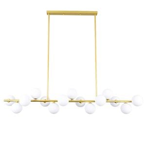 Eli & Co. Lighting Mid-Century 15 Globe Linear Pendant Ceiling Light 1.5m - Gold