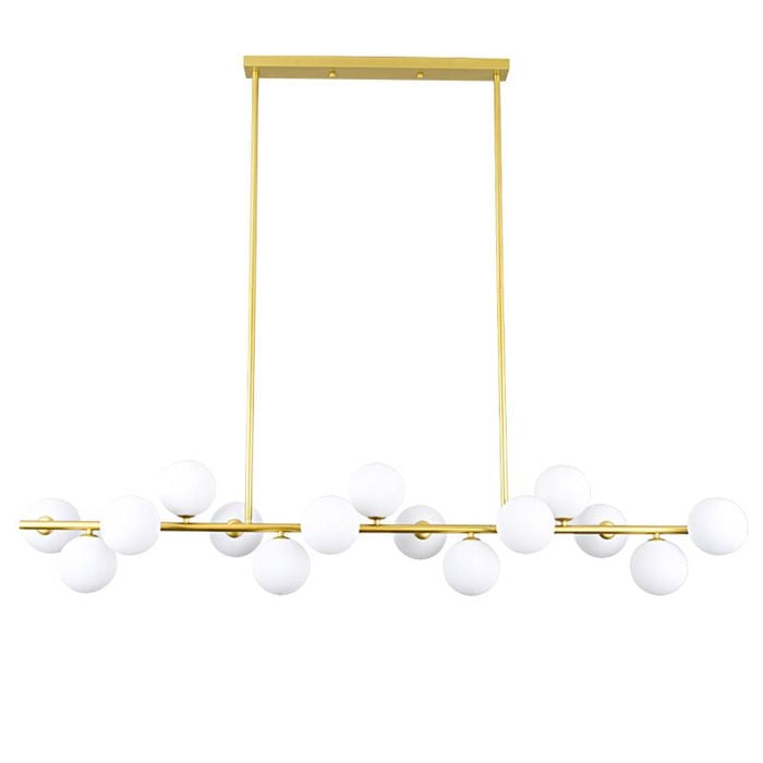 Eli & Co. Lighting Mid-Century 15 Globe Linear Pendant Ceiling Light 1.5m - Gold