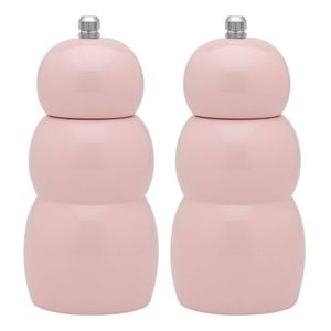2PK Ecology High Gloss Rubber Wood Salt and Pepper/Herb Pod Grinder 15.5cm Blush