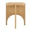 Design Square Aisling Wooden Round Side End Lamp Table Oak
