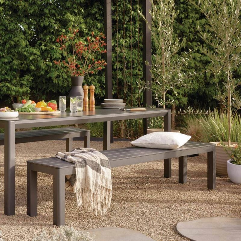 Aluminium Cordoba Charcoal Bench