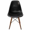 SK Designer Living | Replica Eames DSW Eiffel Chair | Plastic & Walnut - Black
