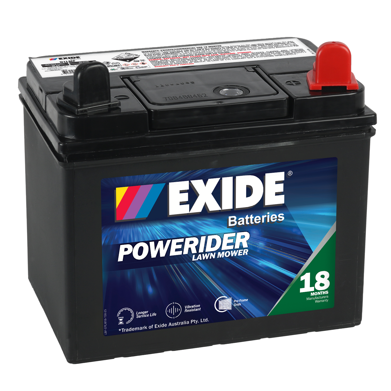 Exide Batteries Powerider Lawn Mower Battery U1LMF
