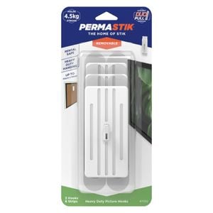 Permastik Heavy Duty Picture Hooks - 3 Pack