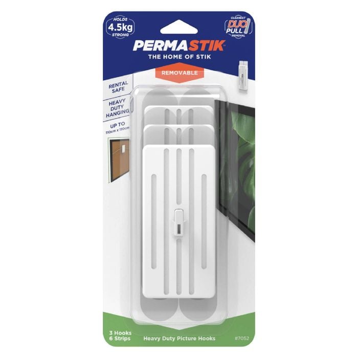 Permastik Heavy Duty Picture Hooks - 3 Pack