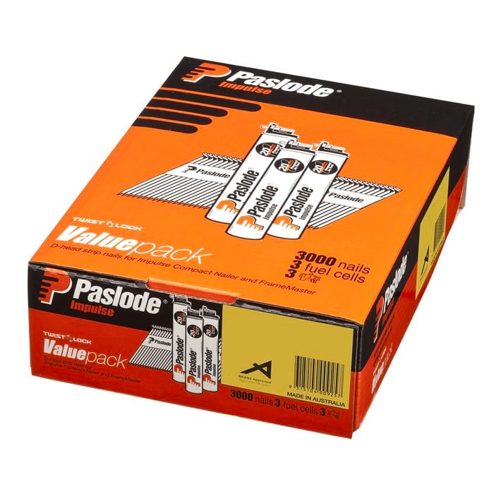 Paslode Impulse 65 x 2.87mm HDG Ring D-Head Nail - 3000 Pack