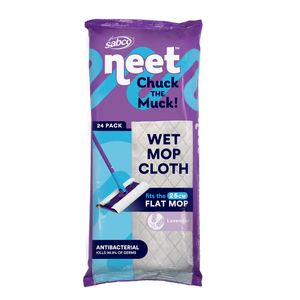 SABCO Neet Wet Mop Cloths Lavendar - 24 Pack