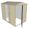 Build-a-Shed 1.5 x 2.3 x 2.3m Narrow Front Gable Dual Door Shed - Cream