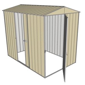 Build-a-Shed 1.5 x 2.3 x 2.3m Narrow Front Gable Dual Door Shed - Cream