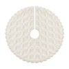 Catzon 48inch White Christmas Tree Skirt Soft Plush Tree Mat-Diamond