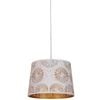 CLA Lighting Penshade Interior Slanted with Starburst Pattern Laser Cut Pendant Light White