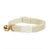 Anypet Small Cat Collar Off White with Bell and Durable Safety Buckle