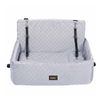 PaWz Large Dog Car Seat Booster Plush Dual-Side Portable Travel Bed Grey